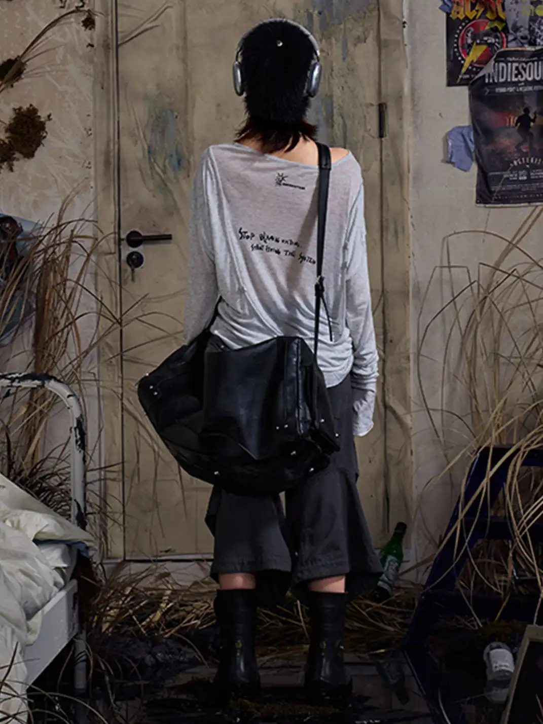 EMOBROTHER | Fake Two-Piece Layered Cover-Up T-Shirt