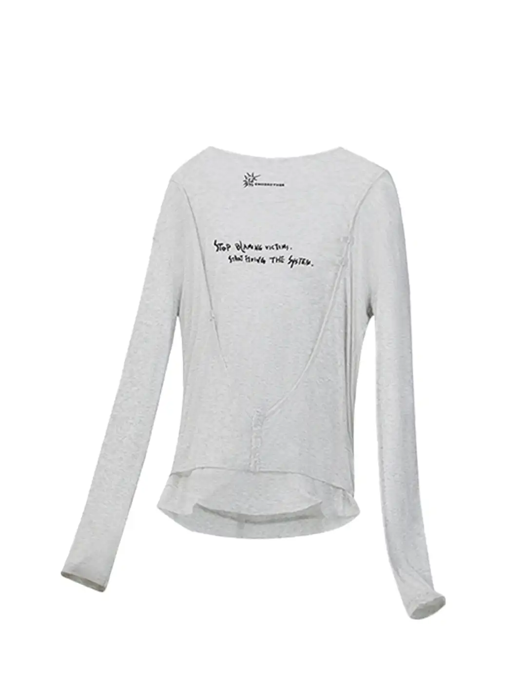 EMOBROTHER | Fake Two-Piece Layered Cover-Up T-Shirt