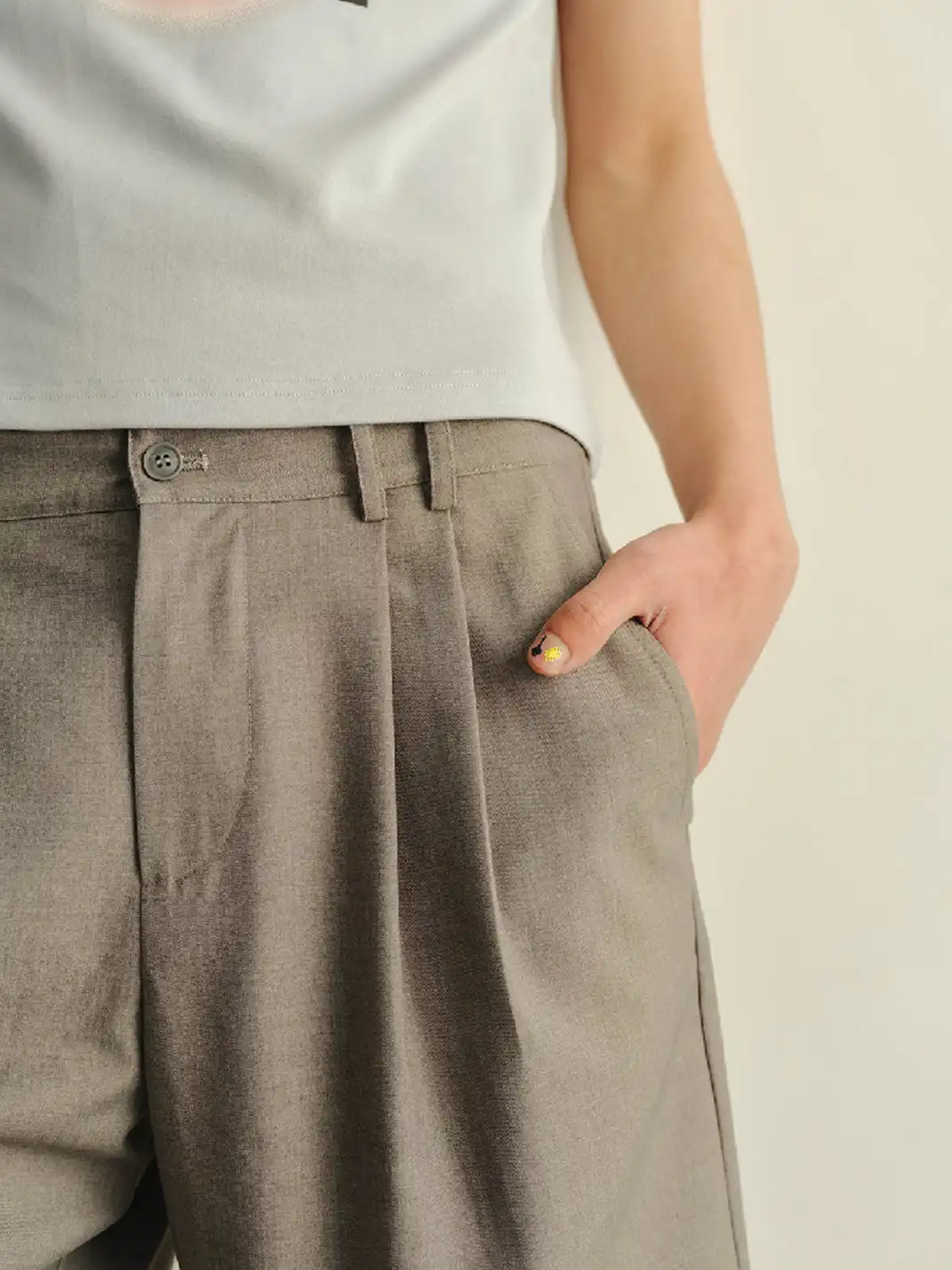 KADAKADA | Fake Two-Piece Stripe Lace Spliced Shorts