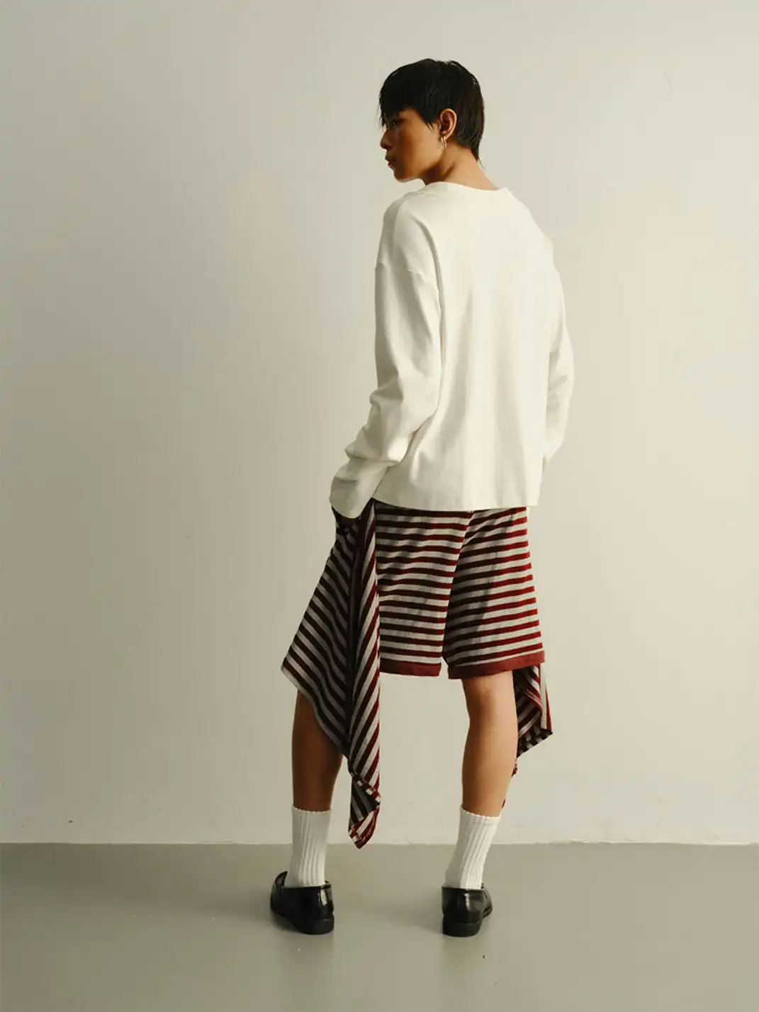 KADAKADA | Deconstructed Recombined Stripe Shorts