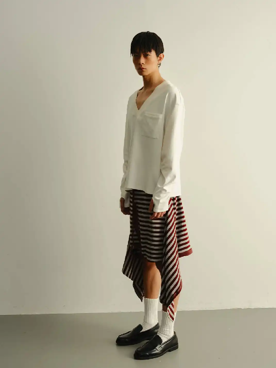 KADAKADA | Deconstructed Recombined Stripe Shorts