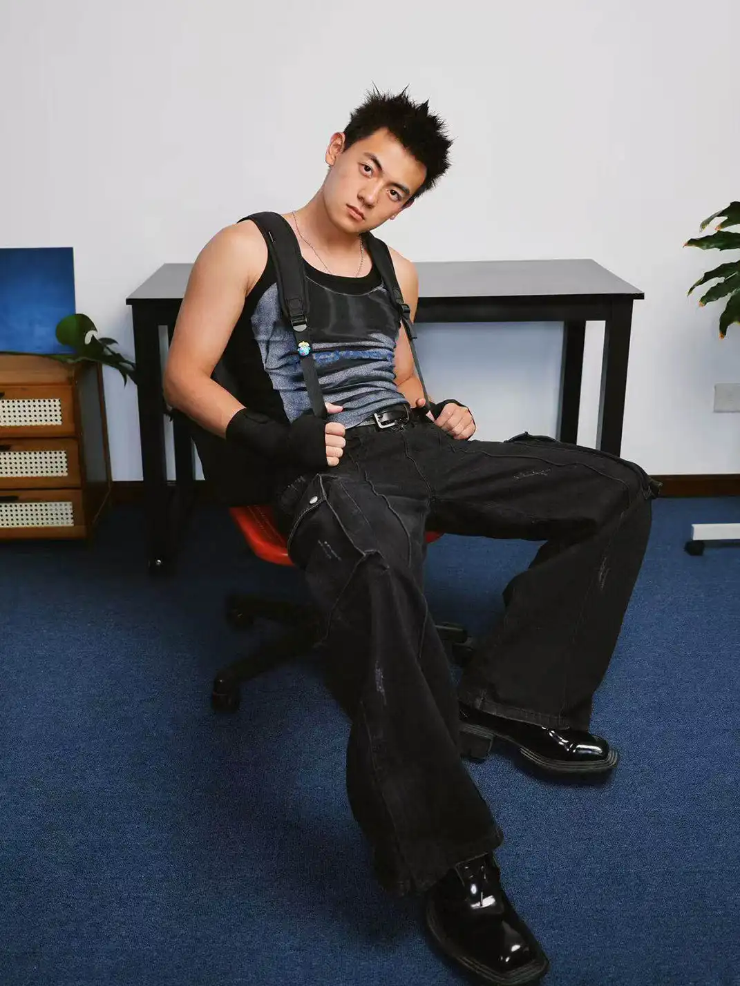 KADAKADA | Technoboy Print Ribbed Tank Top