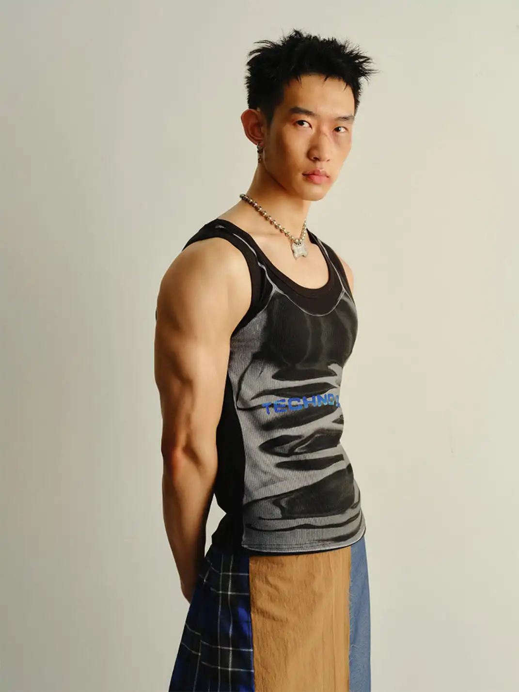 KADAKADA | Technoboy Print Ribbed Tank Top