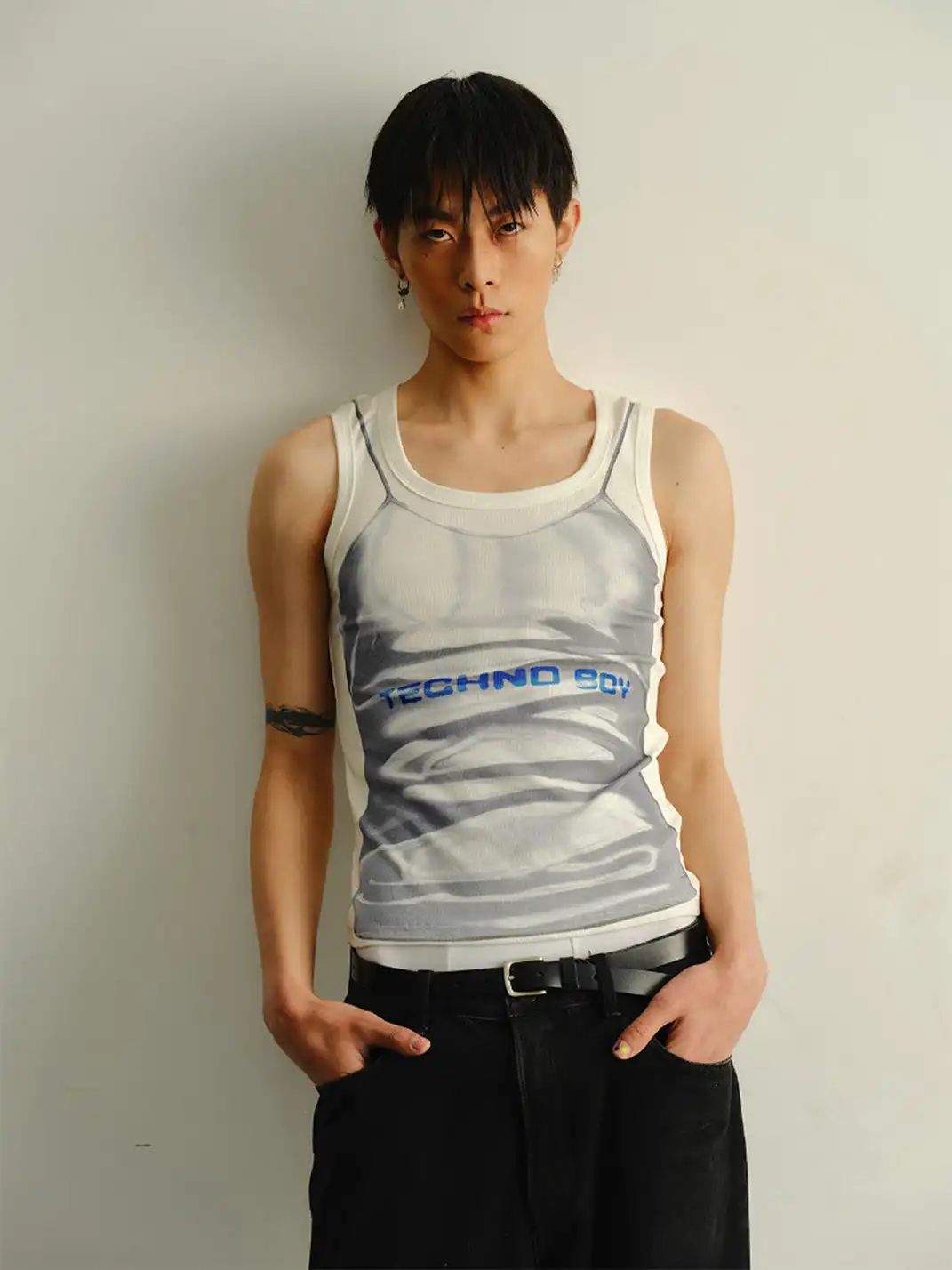 KADAKADA | Technoboy Print Ribbed Tank Top
