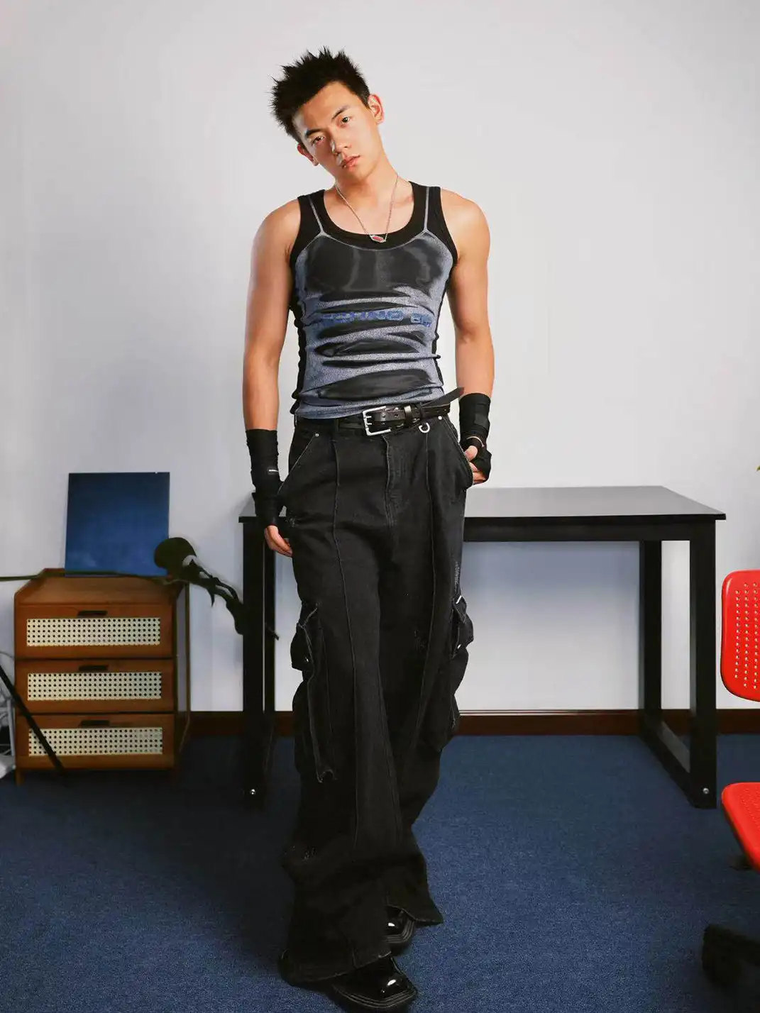 KADAKADA | Technoboy Print Ribbed Tank Top