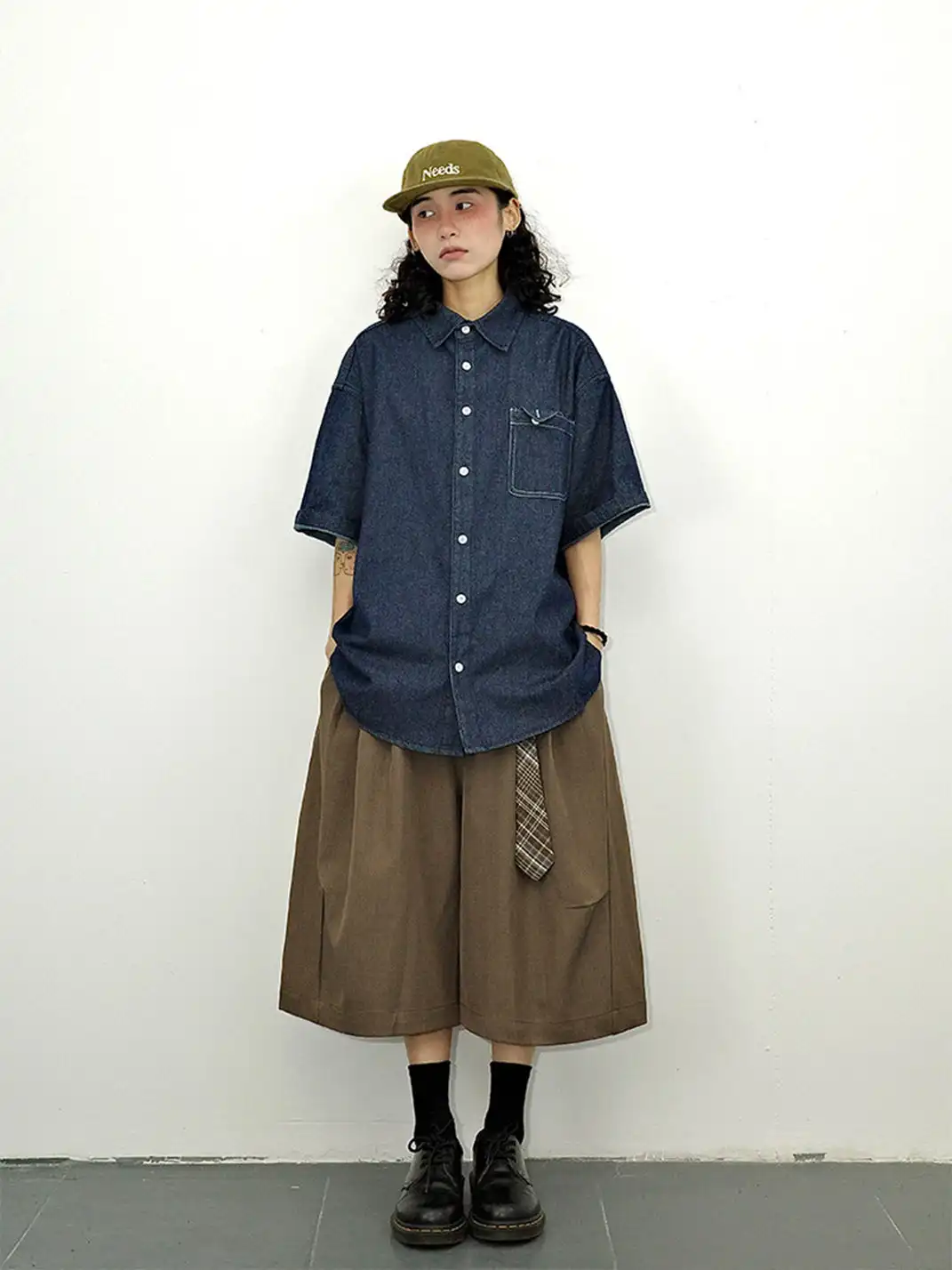 GULUWO | Vintage Casual Wide-Leg Cropped 7/8 Pants