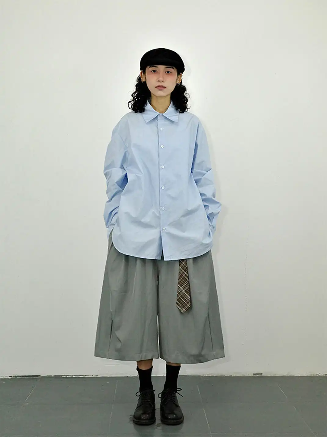 GULUWO | Vintage Casual Wide-Leg Cropped 7/8 Pants