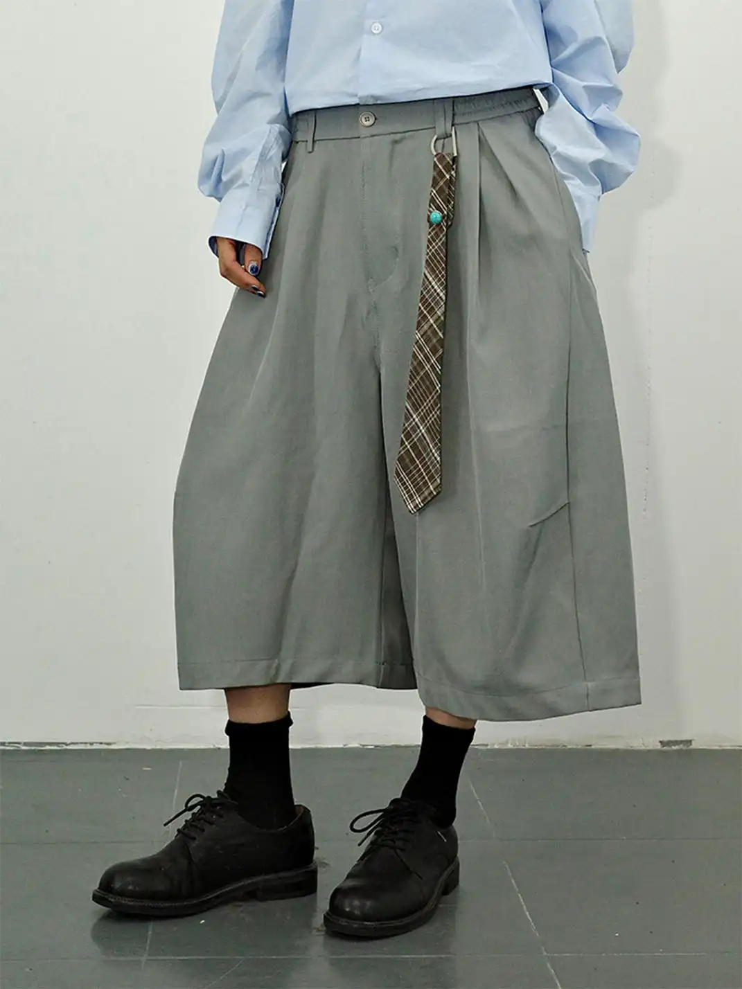 GULUWO | Vintage Casual Wide-Leg Cropped 7/8 Pants