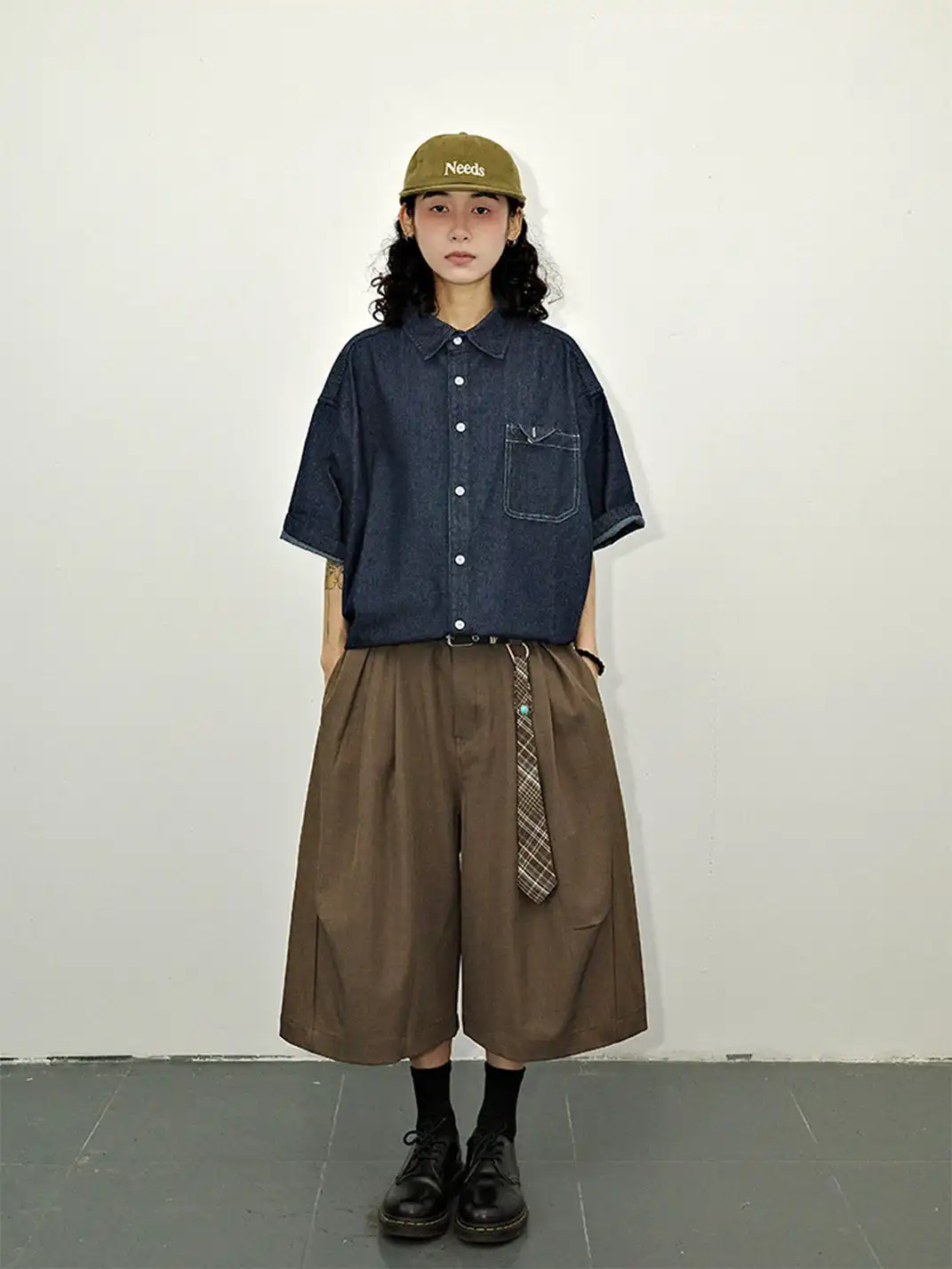 GULUWO | Vintage Casual Wide-Leg Cropped 7/8 Pants