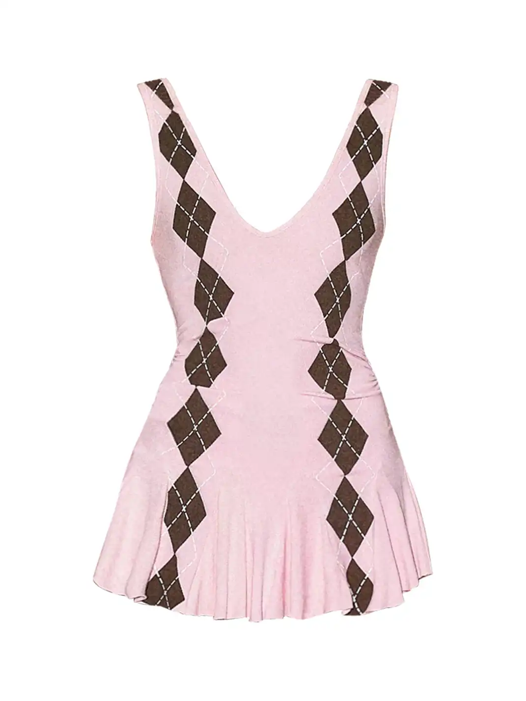 The NeverMore | Plaid Deep V Spaghetti Strap Dress