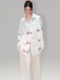 The NeverMore | Color Block Printed Loose Fit Shirt