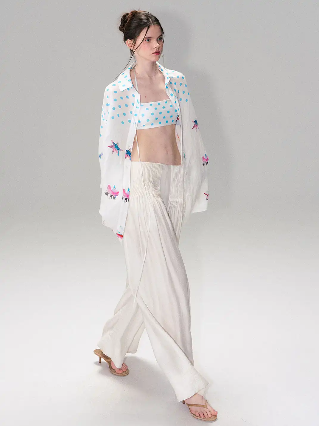 The NeverMore | Color Block Printed Loose Fit Shirt