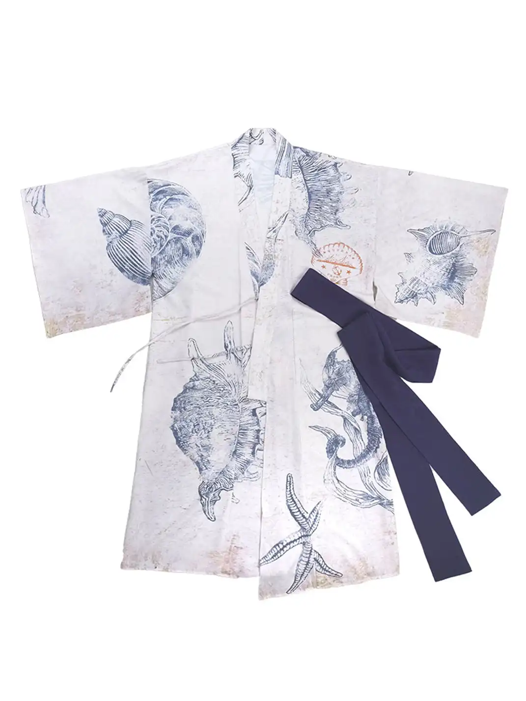 QSC | Shell Fossil Bow Pattern Yukata Bath Robe