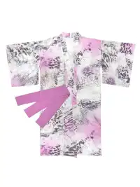 QSC | Pink Leopard Print Yukata Bath Robe