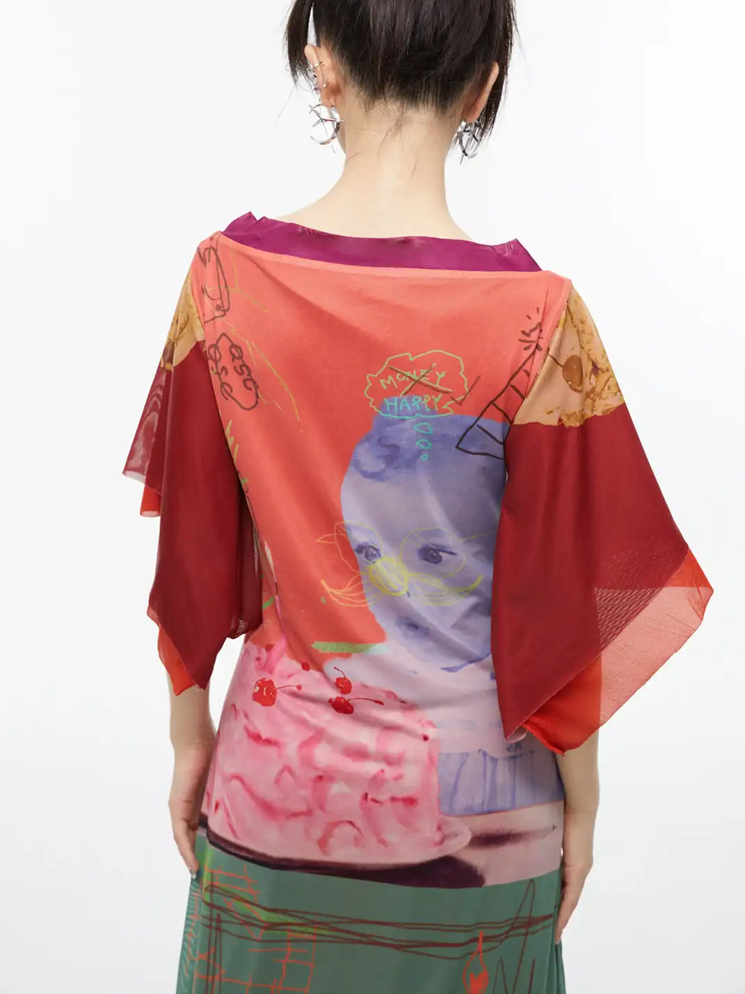 QSC | Birthday Cake Kimono Print Dress