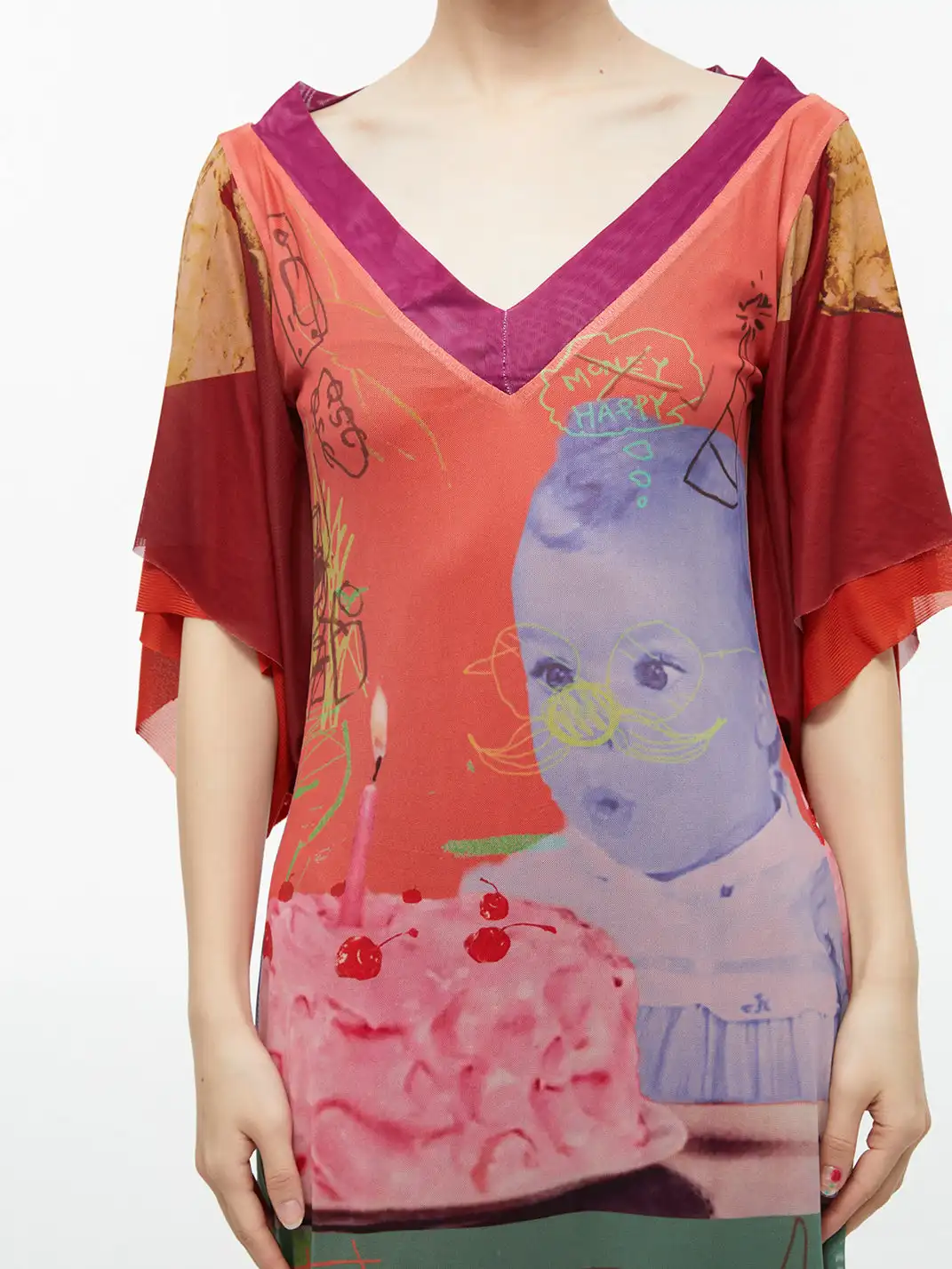 QSC | Birthday Cake Kimono Print Dress