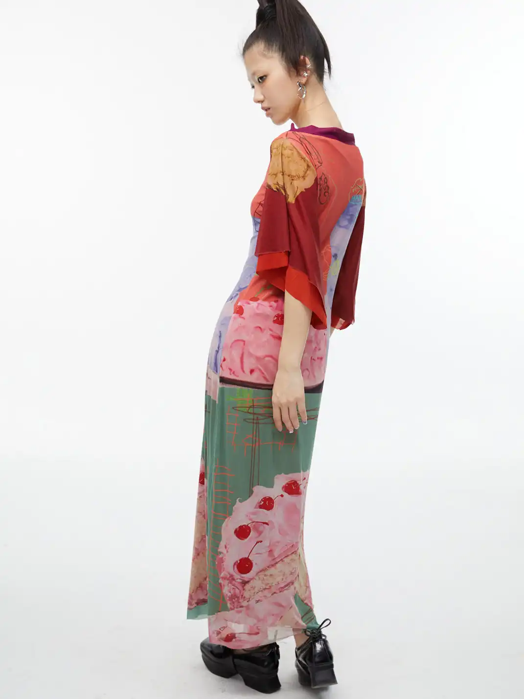 QSC | Birthday Cake Kimono Print Dress
