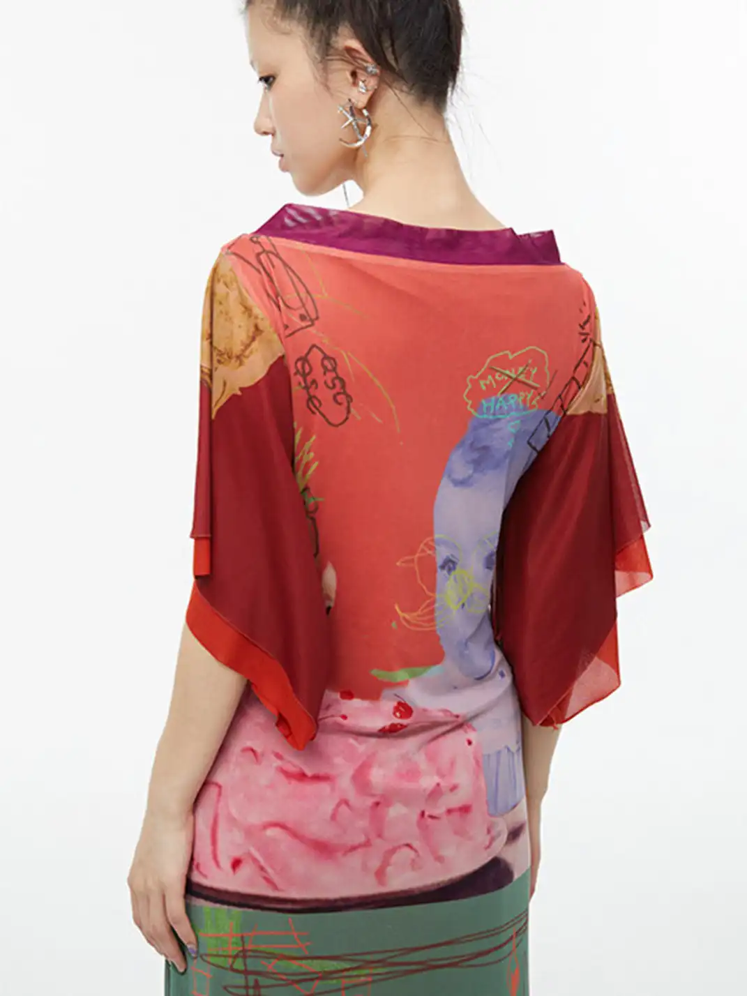 QSC | Birthday Cake Kimono Print Dress