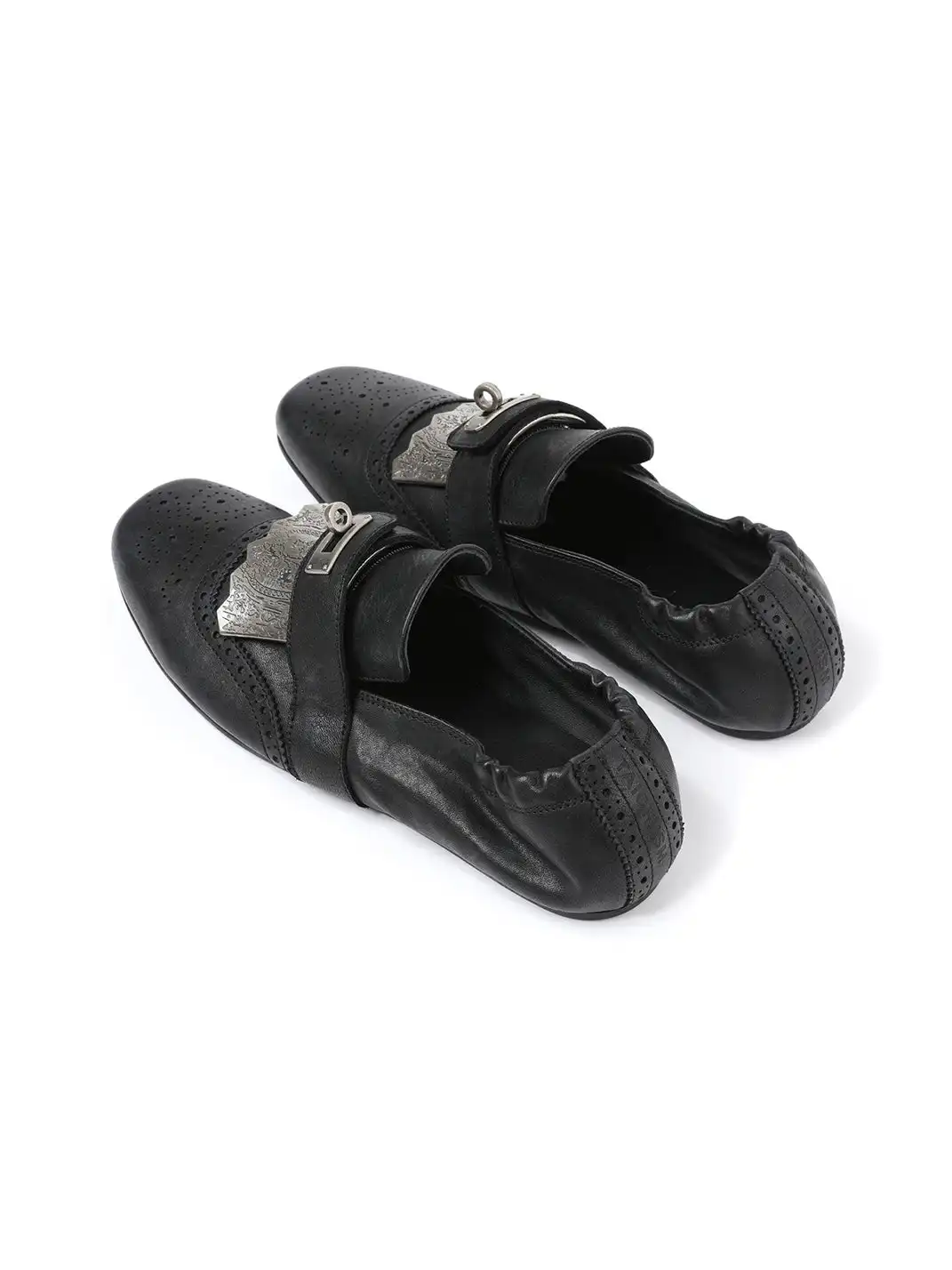 TAICHIISM | Detachable Metal Carved Monk Strap Shoes
