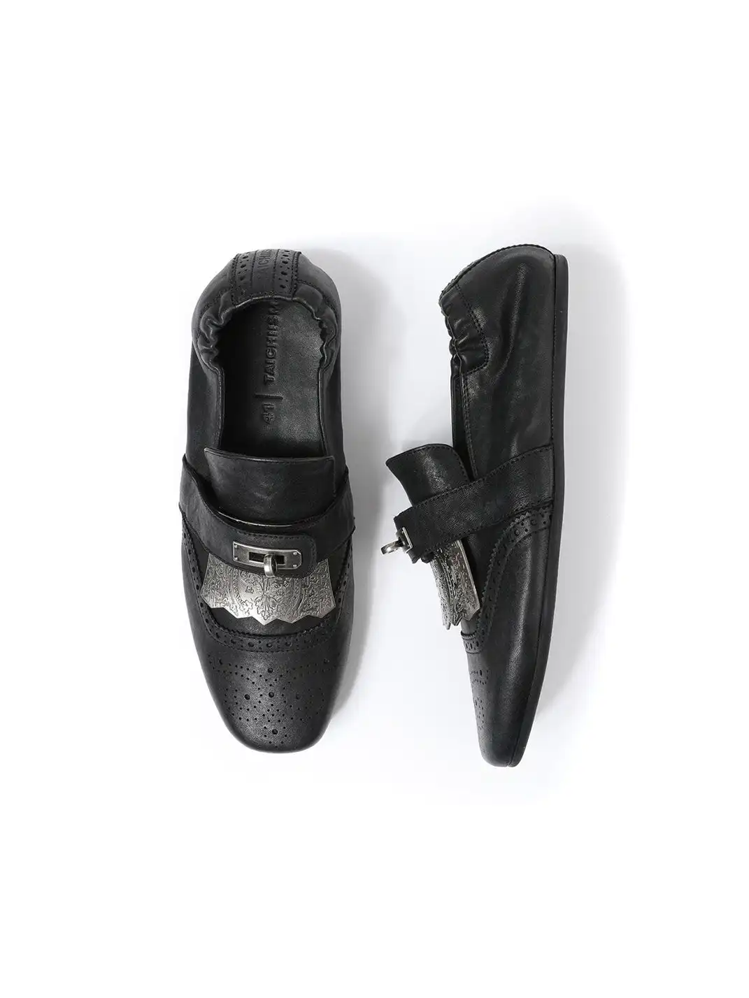 TAICHIISM | Detachable Metal Carved Monk Strap Shoes