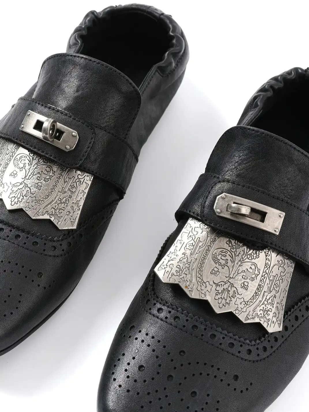 TAICHIISM | Detachable Metal Carved Monk Strap Shoes