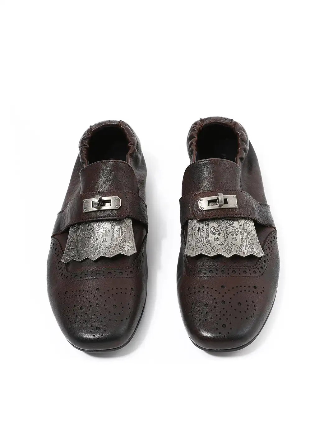 TAICHIISM | Detachable Metal Carved Monk Strap Shoes