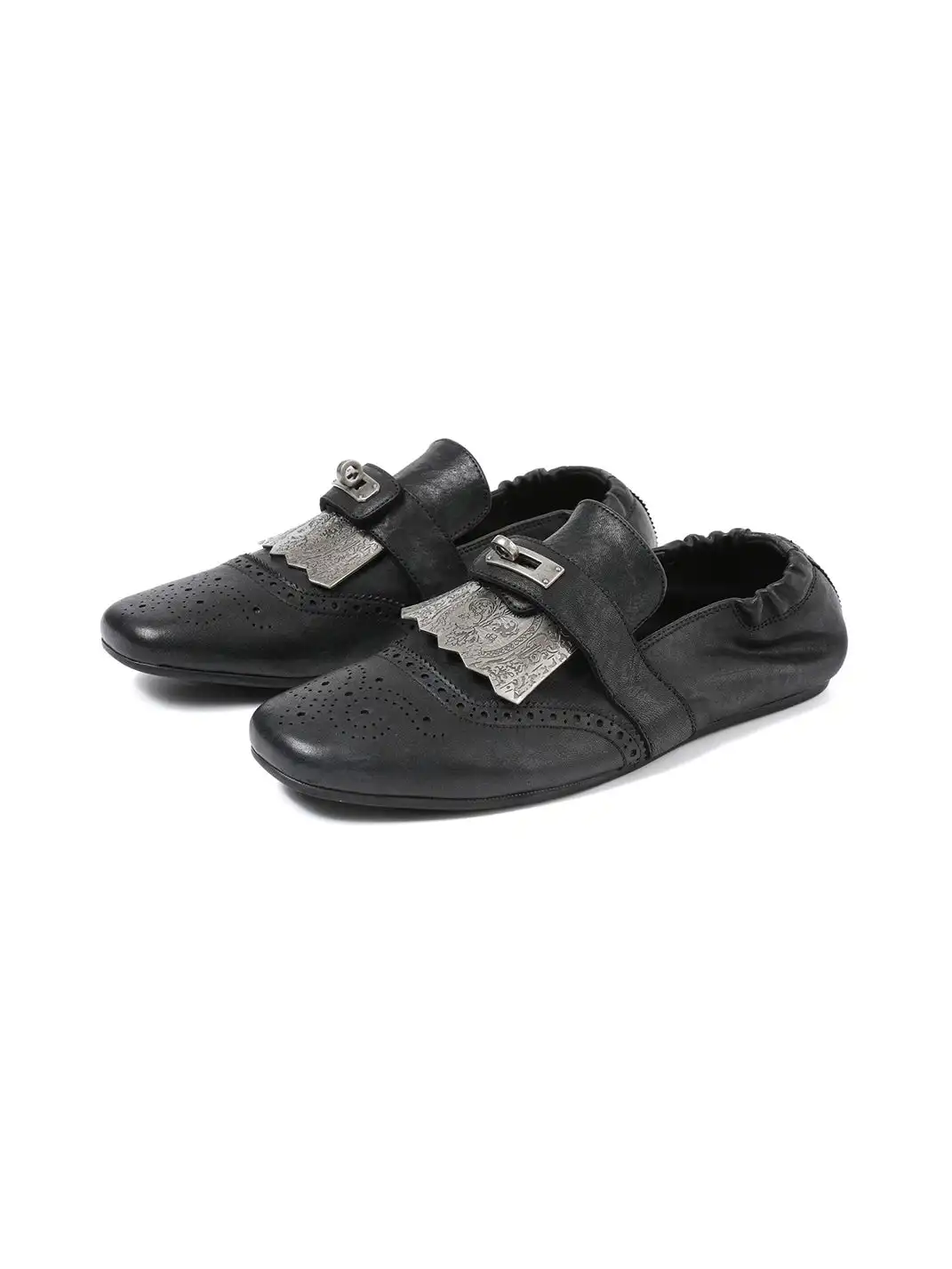 TAICHIISM | Detachable Metal Carved Monk Strap Shoes