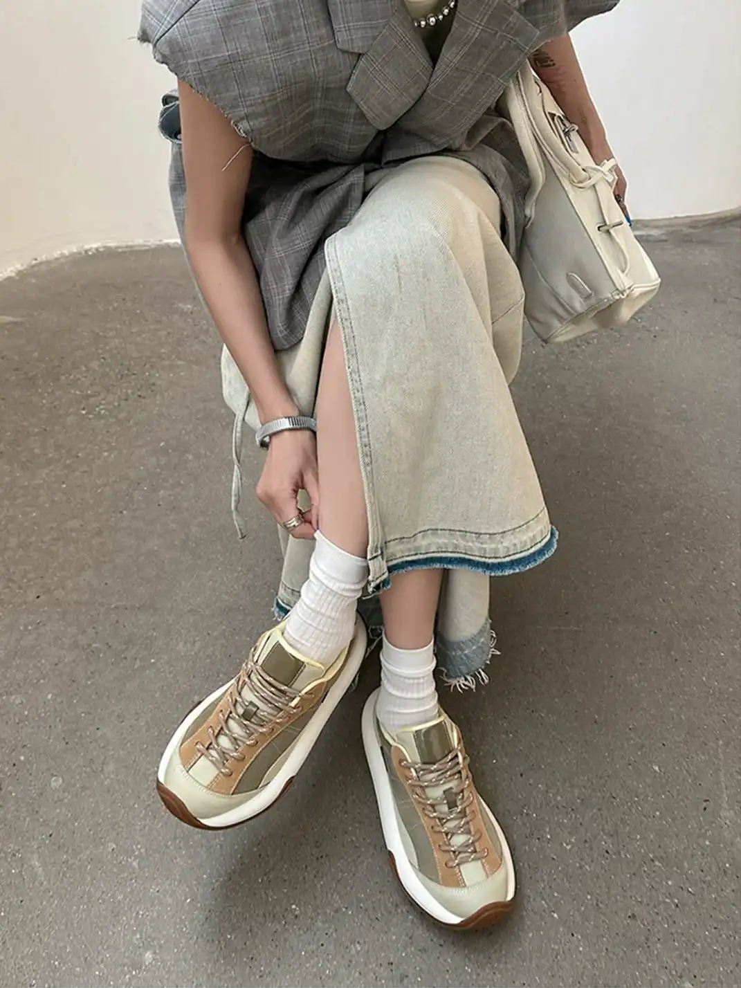 SGIRL | Color Block Platform Chunky Sneakers