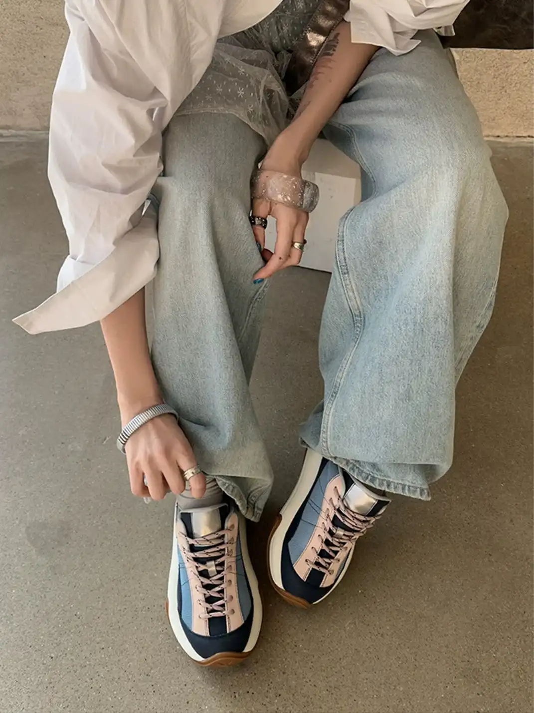 SGIRL | Color Block Platform Chunky Sneakers