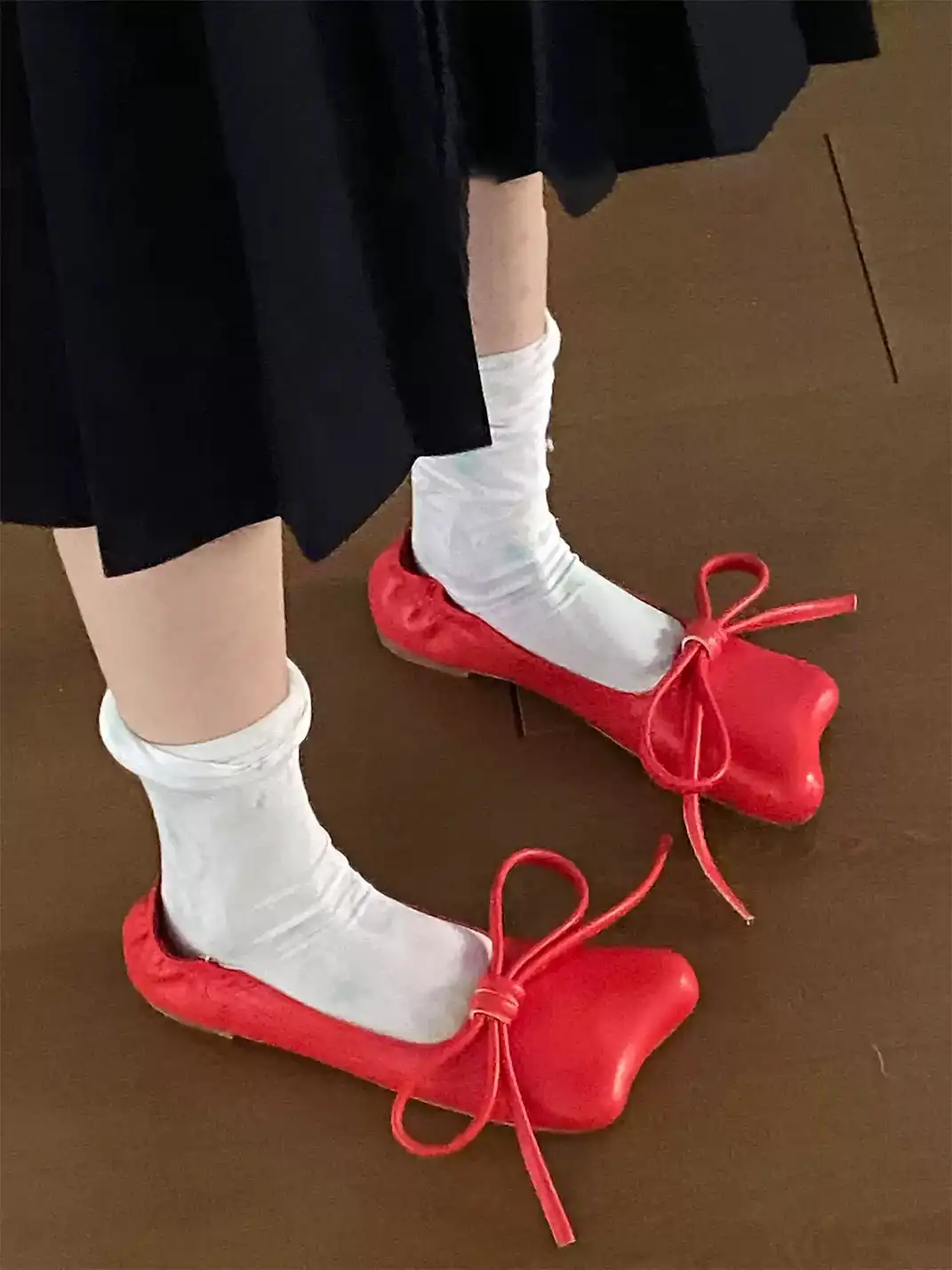 WENROO | Bow Apple Toe Slip-On Ballet Flats