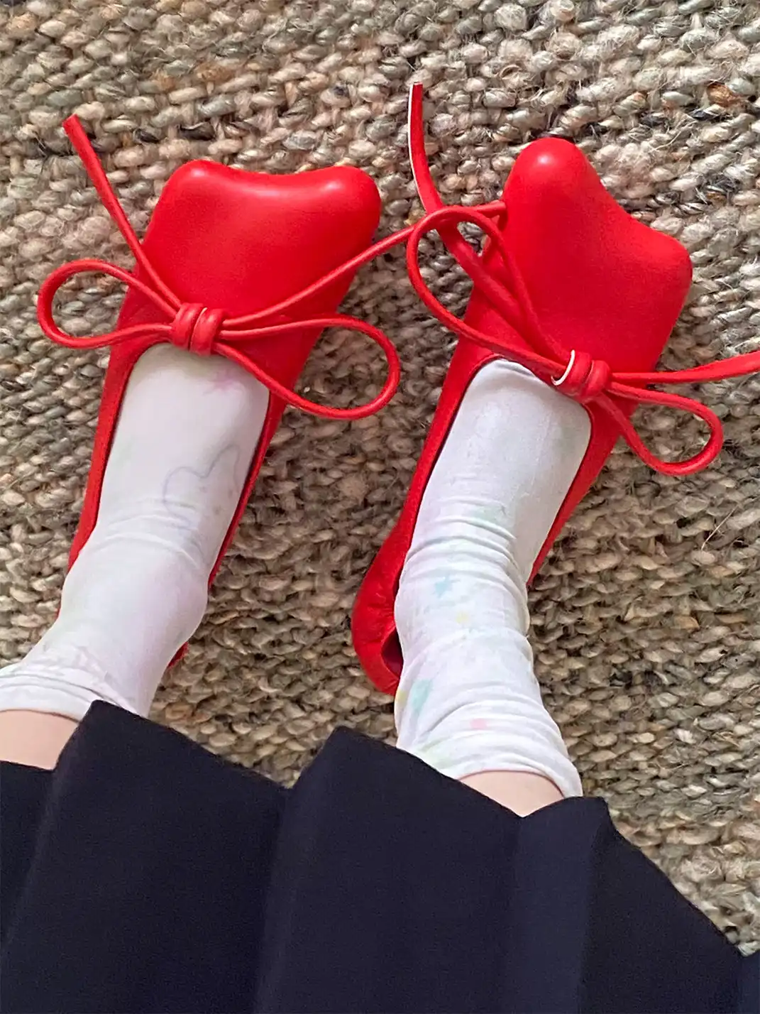WENROO | Bow Apple Toe Slip-On Ballet Flats