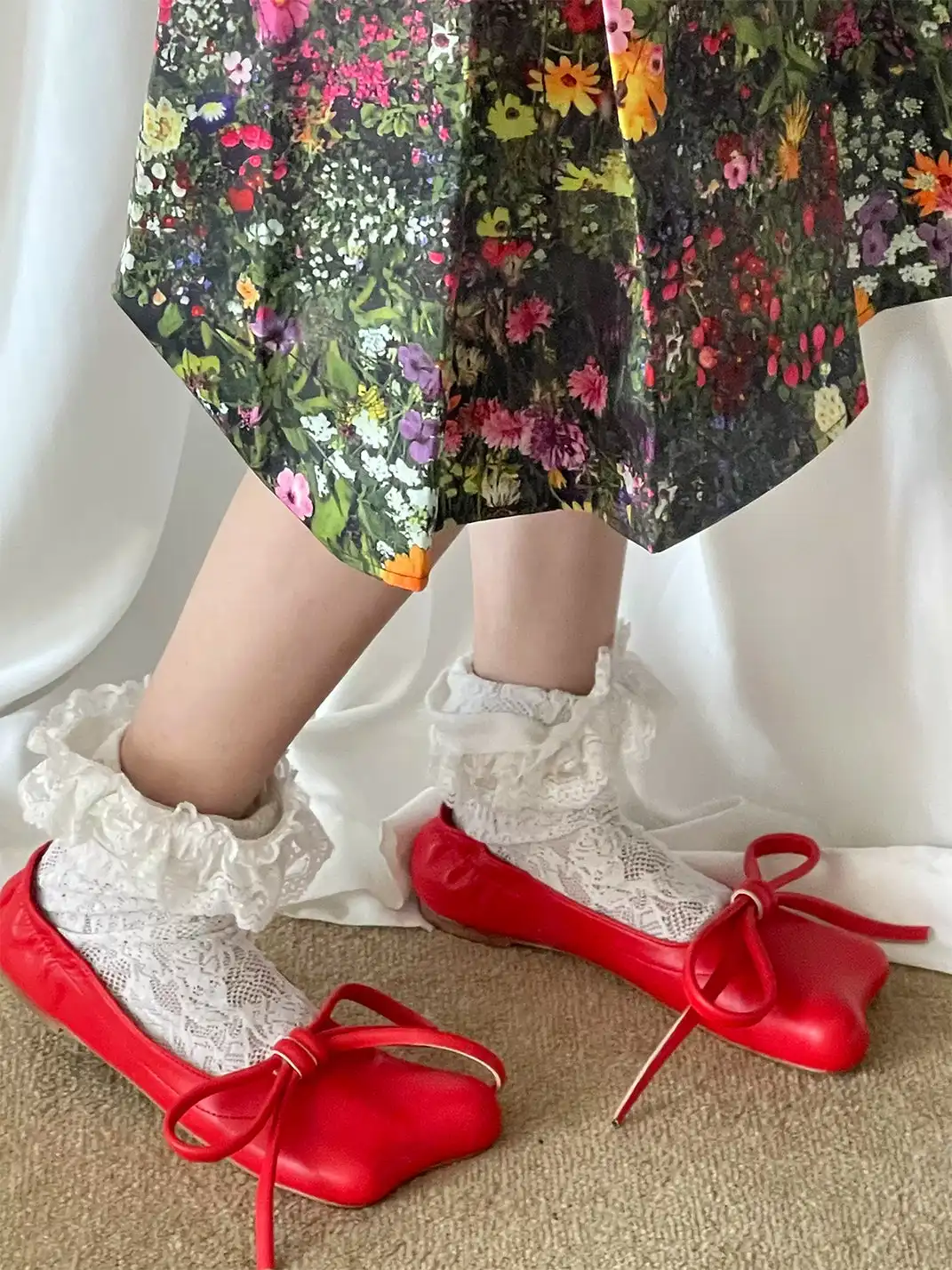 WENROO | Bow Apple Toe Slip-On Ballet Flats