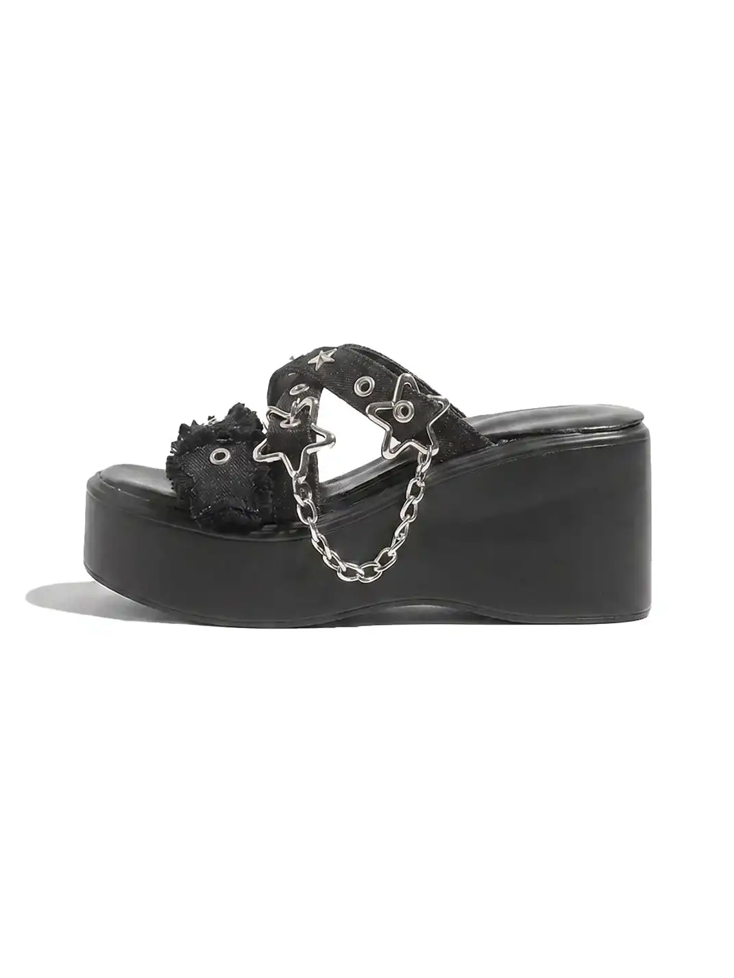 September | Star Chain Stud Platform Sandals