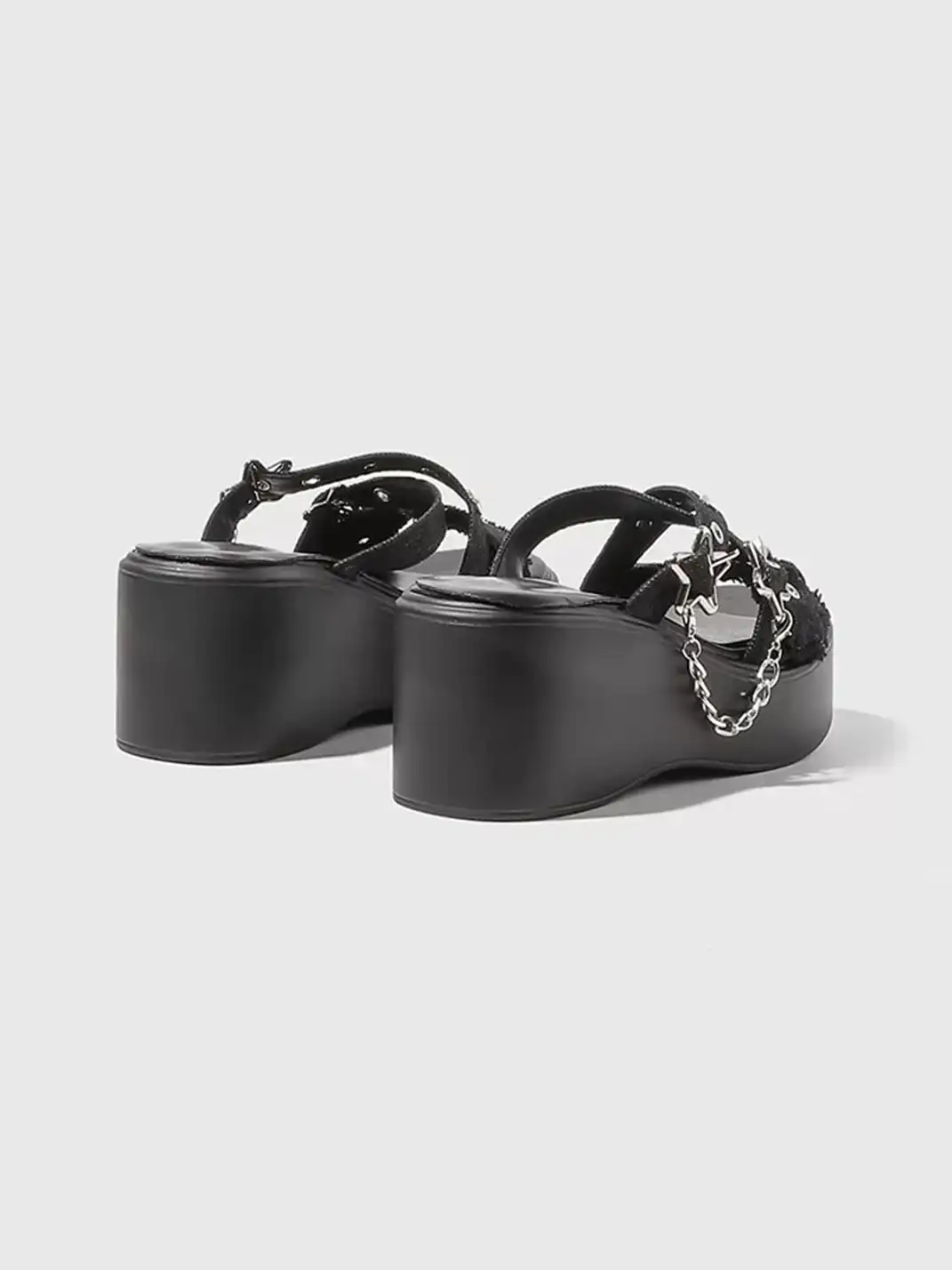 September | Star Chain Stud Platform Sandals