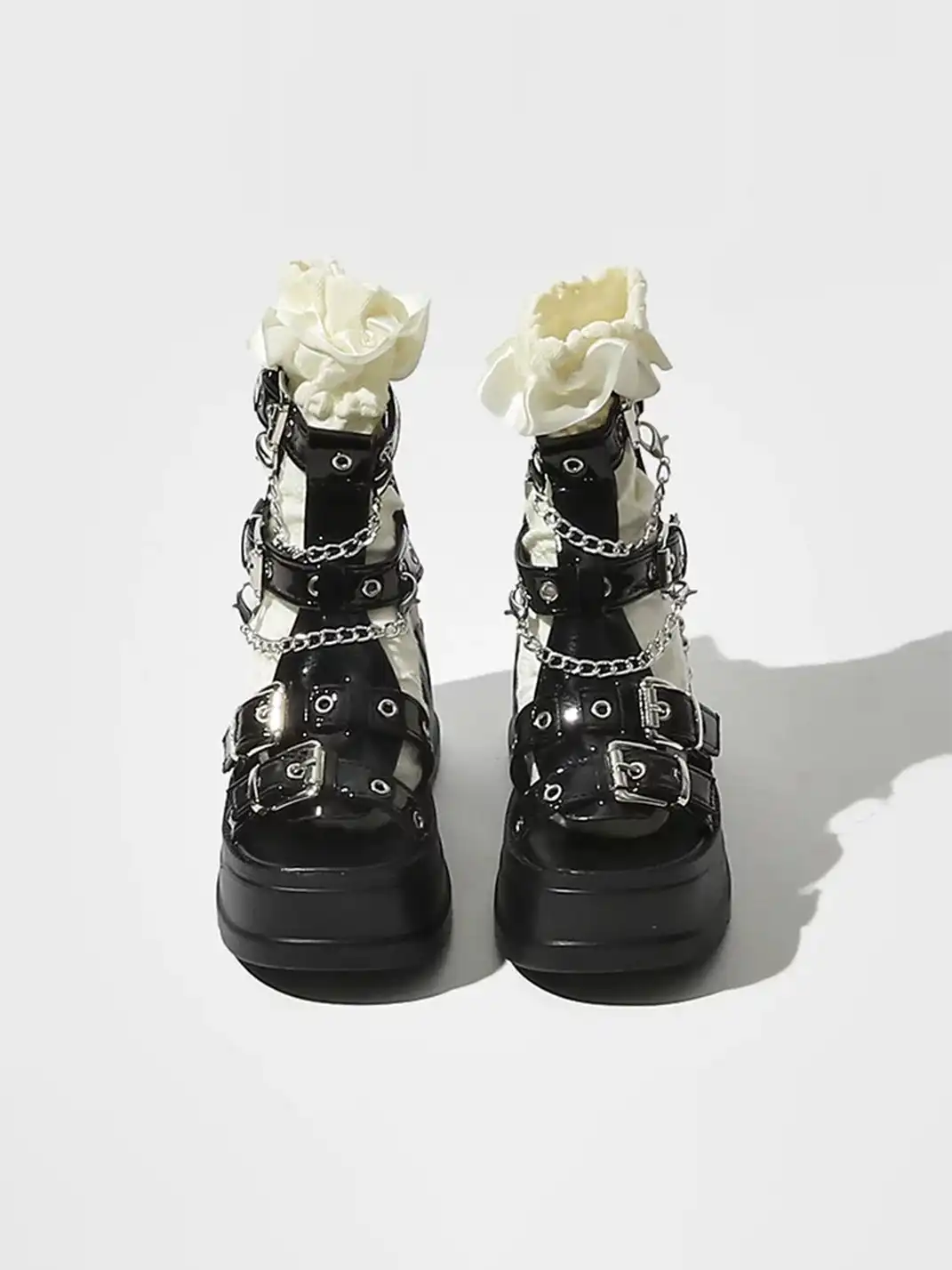 September | Buckled Chain Platform Ankle Boots