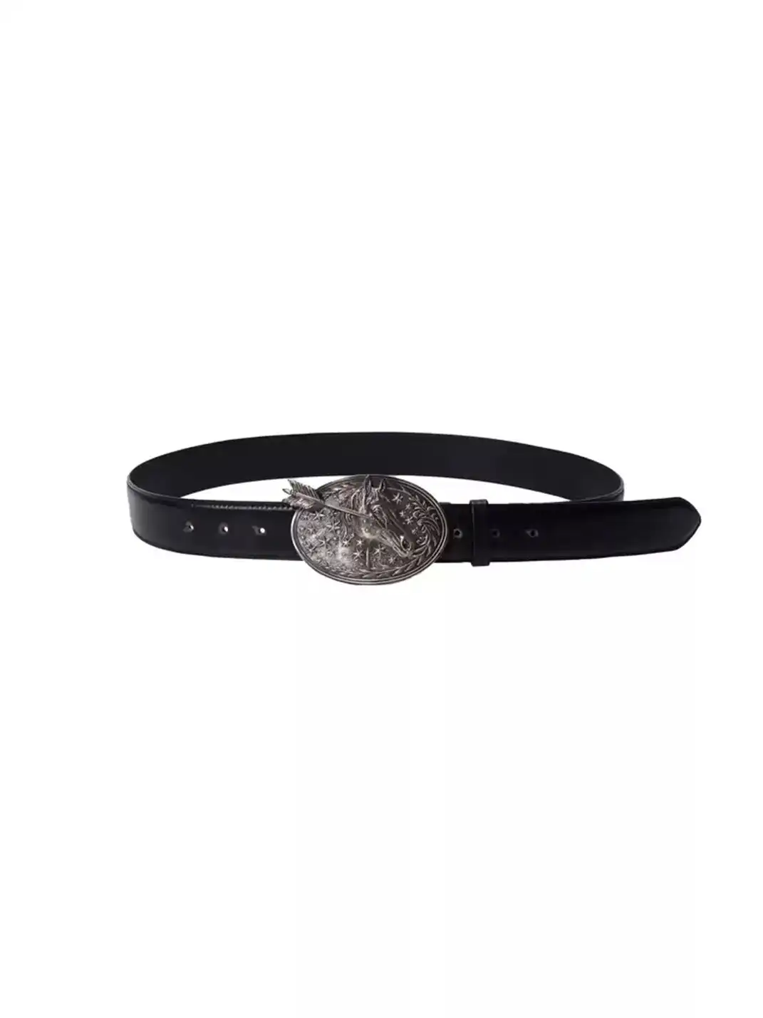 Tiesake | White Brass Horse Head Belt