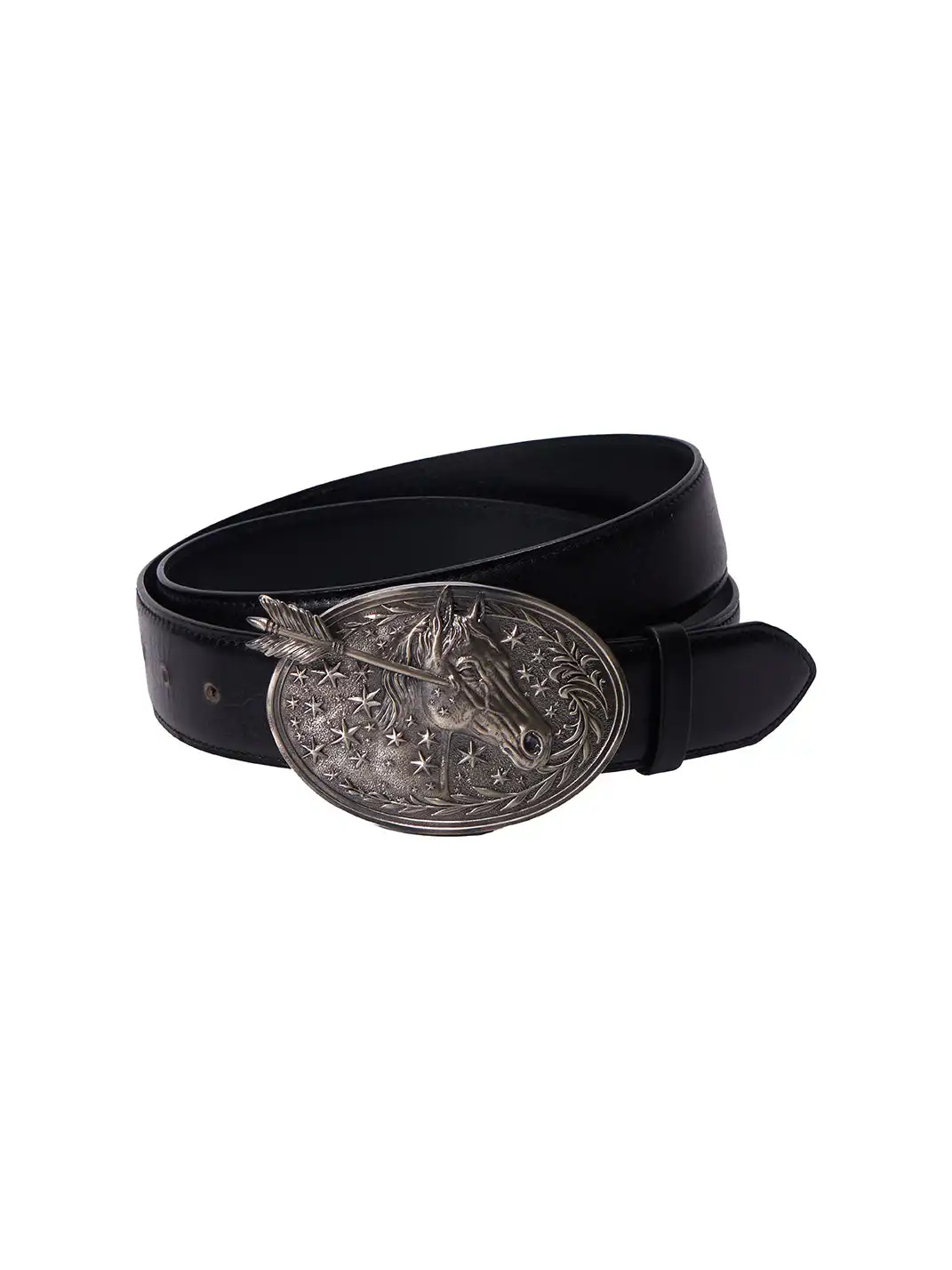 Tiesake | White Brass Horse Head Belt