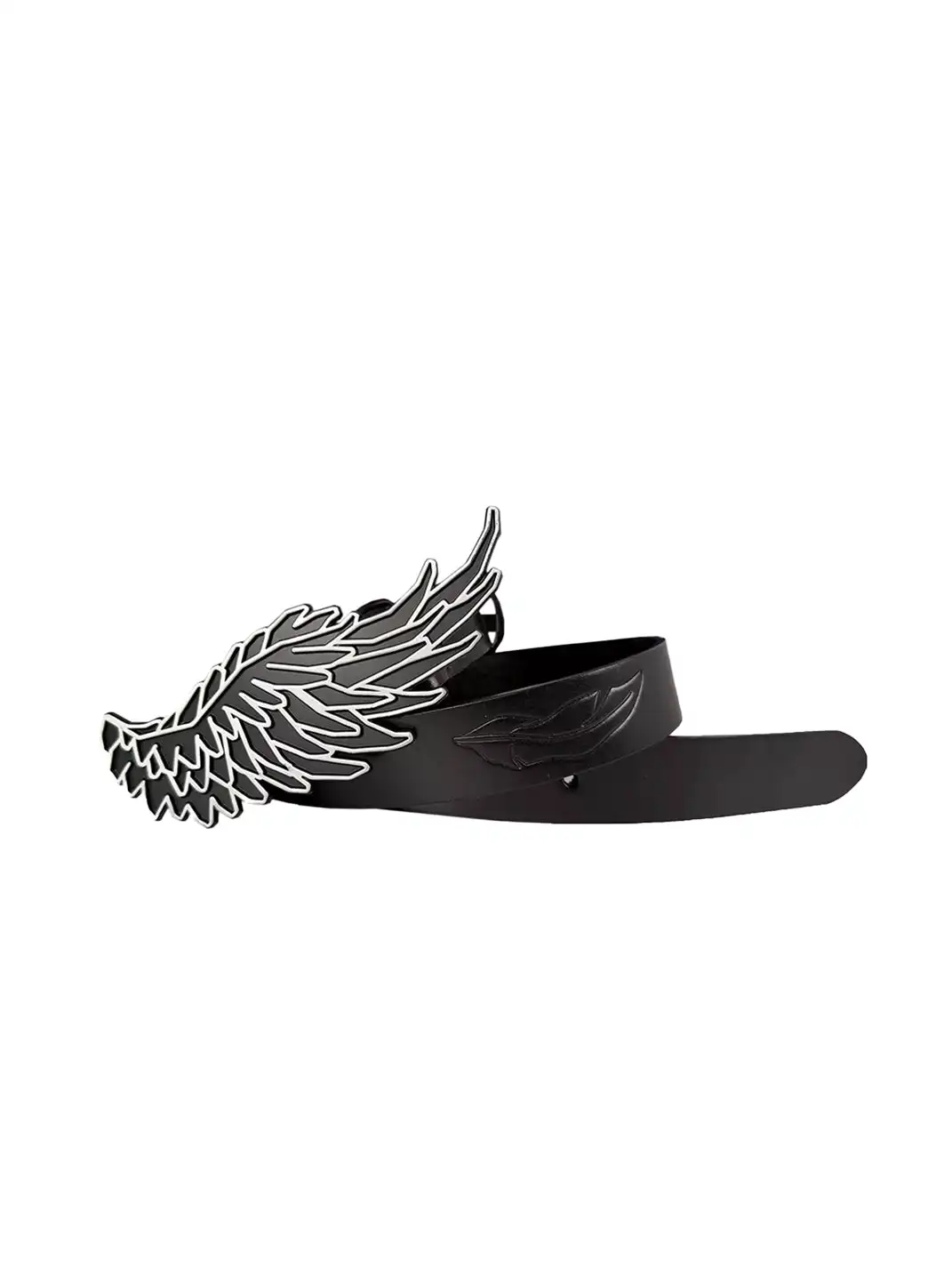 CHAI | Wing Alloy Engraved Leather Belt