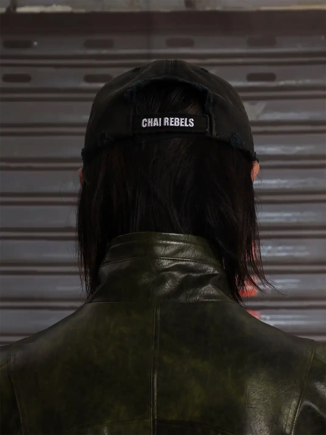 CHAI | Slogan Embroidered Washed Cap