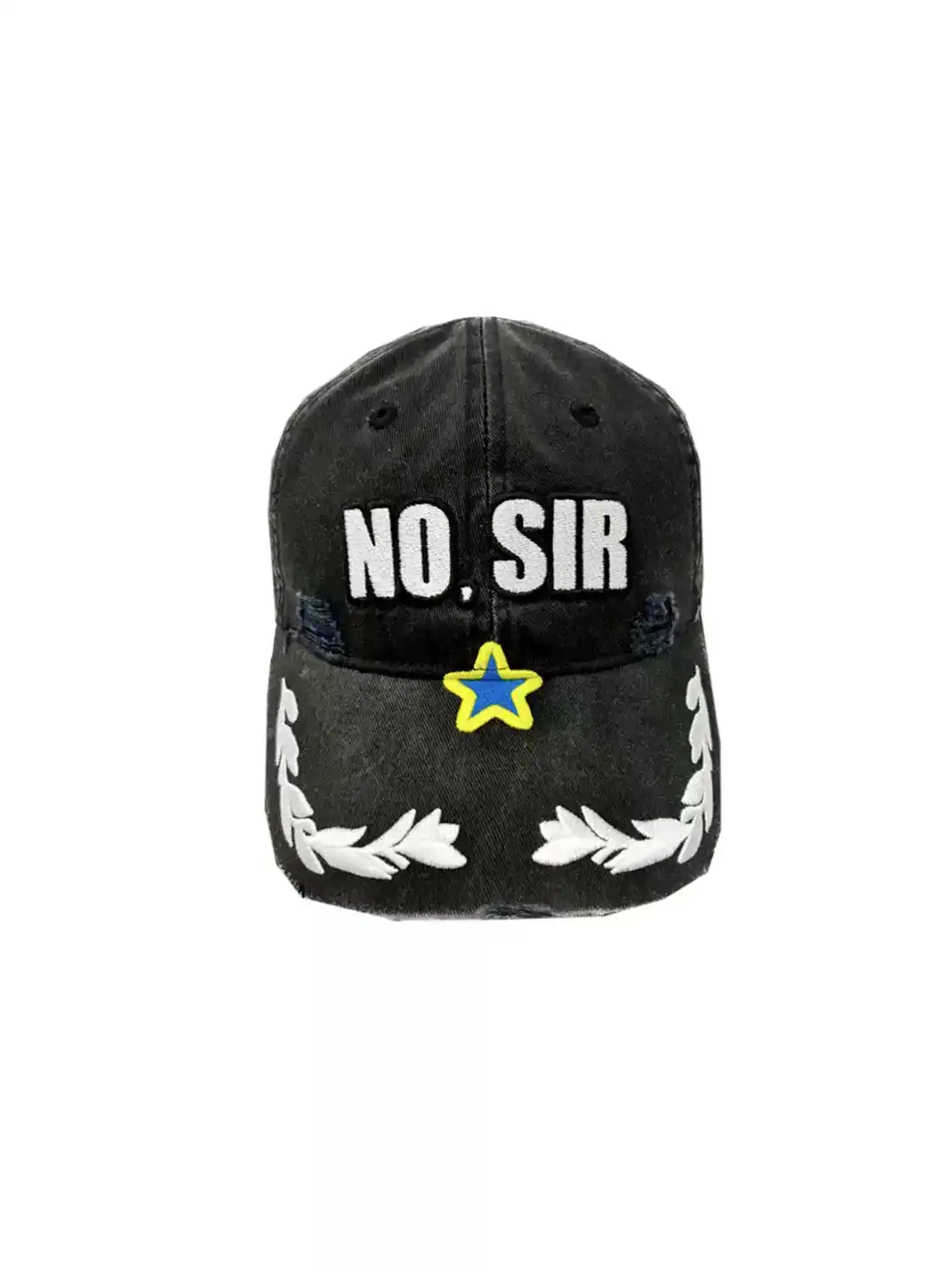 CHAI | Slogan Embroidered Washed Cap