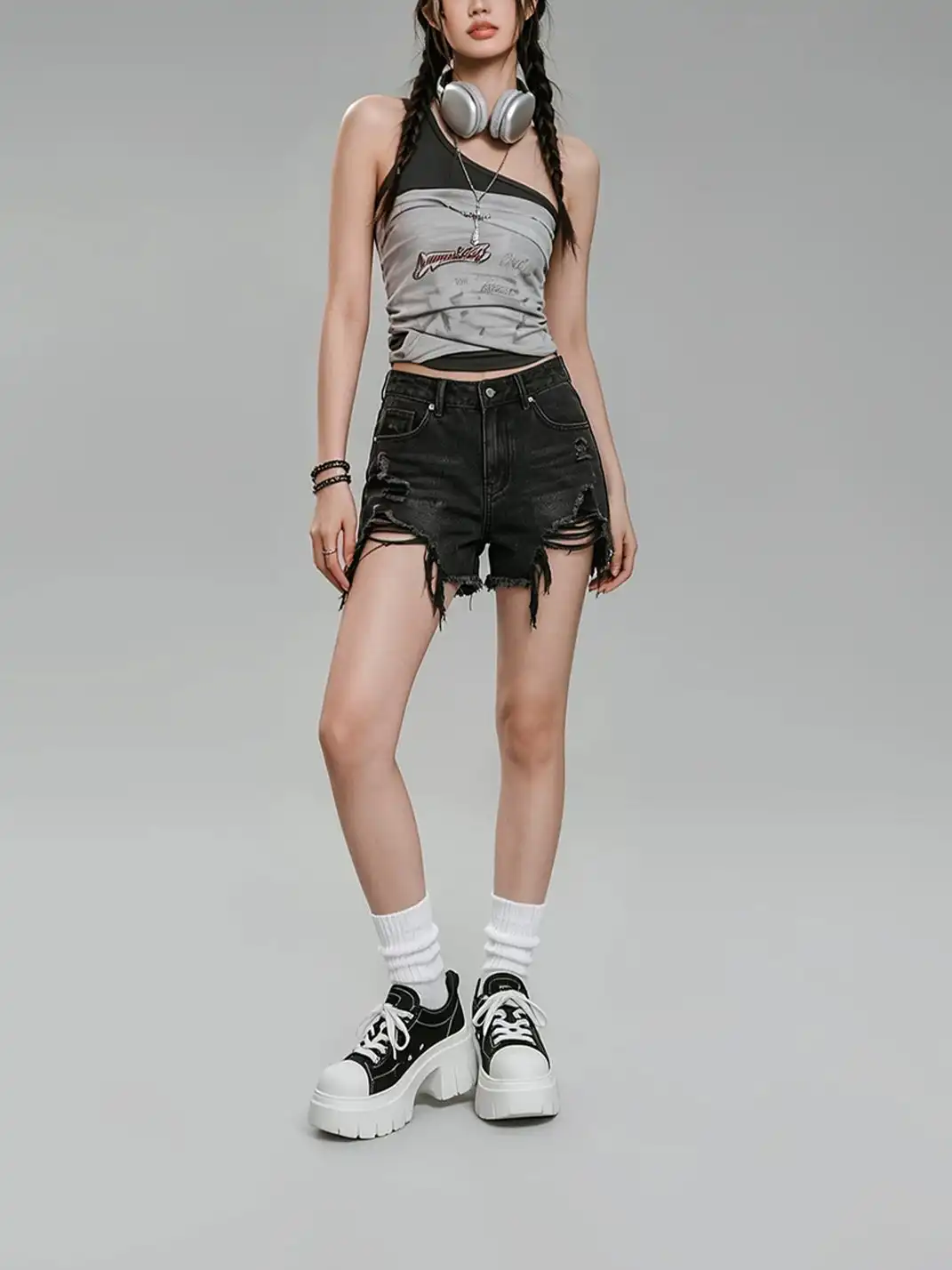 FYSPR | Wing Logo Canvas Chunky Platform Sneakers