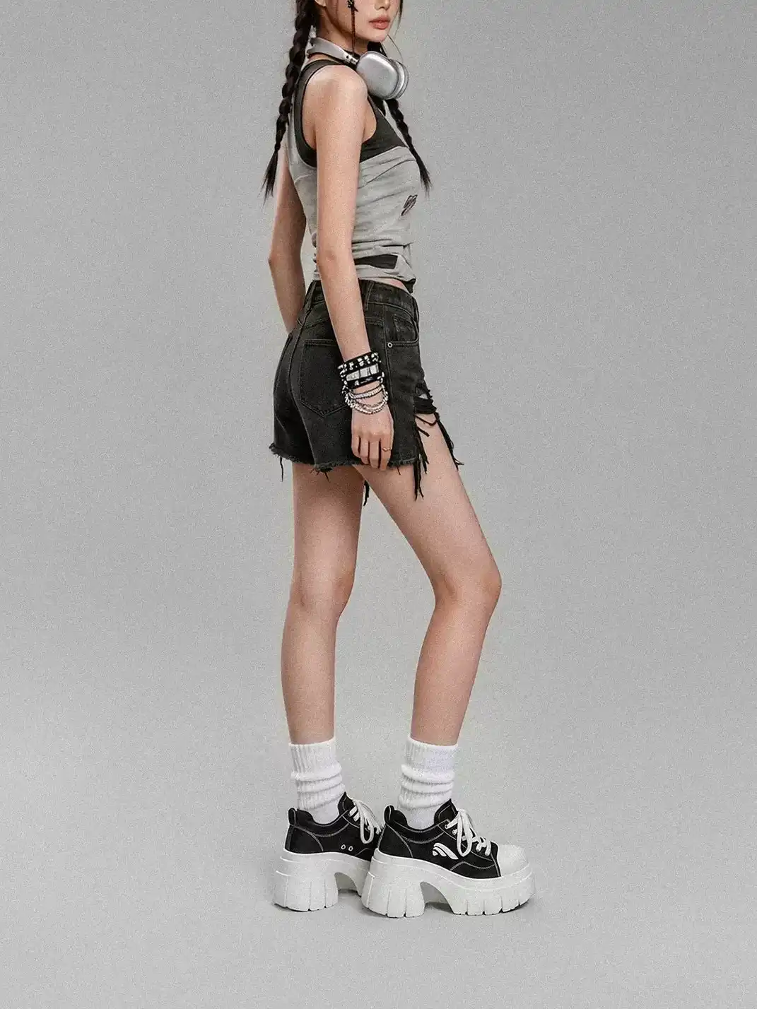 FYSPR | Wing Logo Canvas Chunky Platform Sneakers