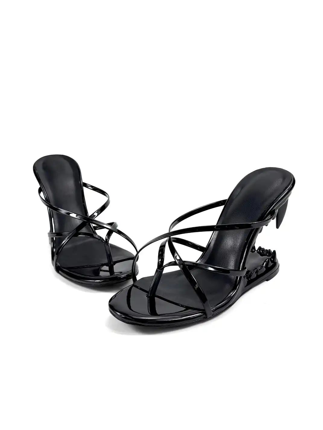 Dolly Bae | Strappy Teeth Heel Sandals