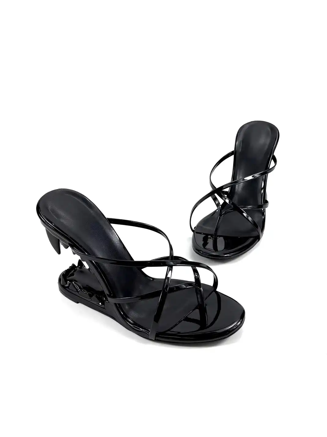 Dolly Bae | Strappy Teeth Heel Sandals