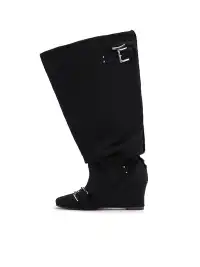 Mollynne | Ruched Wedge Pointed Toe Boots
