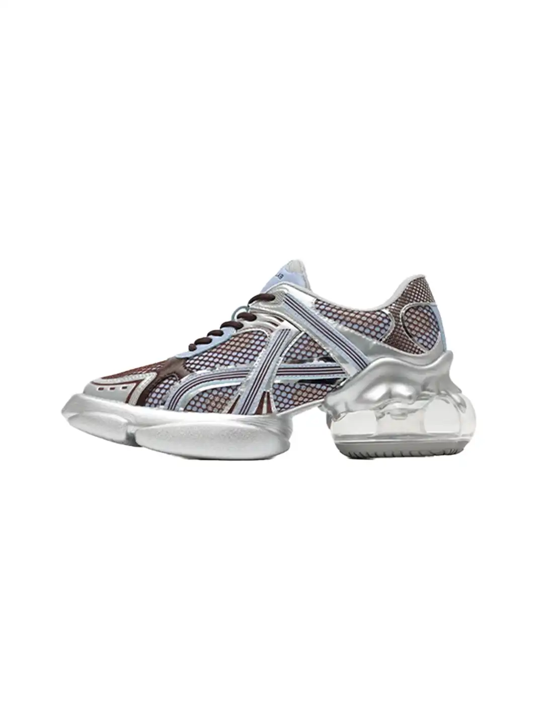 DAPHNE LAB | Metallic Mesh Chunky Sneakers