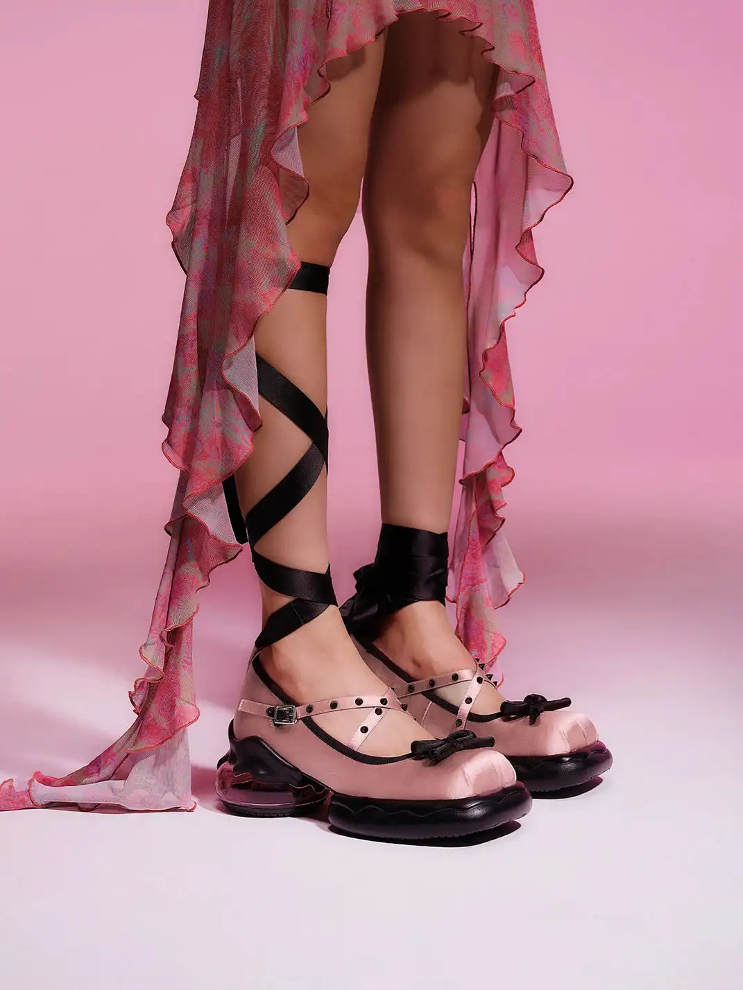 DAPHNE LAB |  Bow Strap Platform Mary Jane Shoes