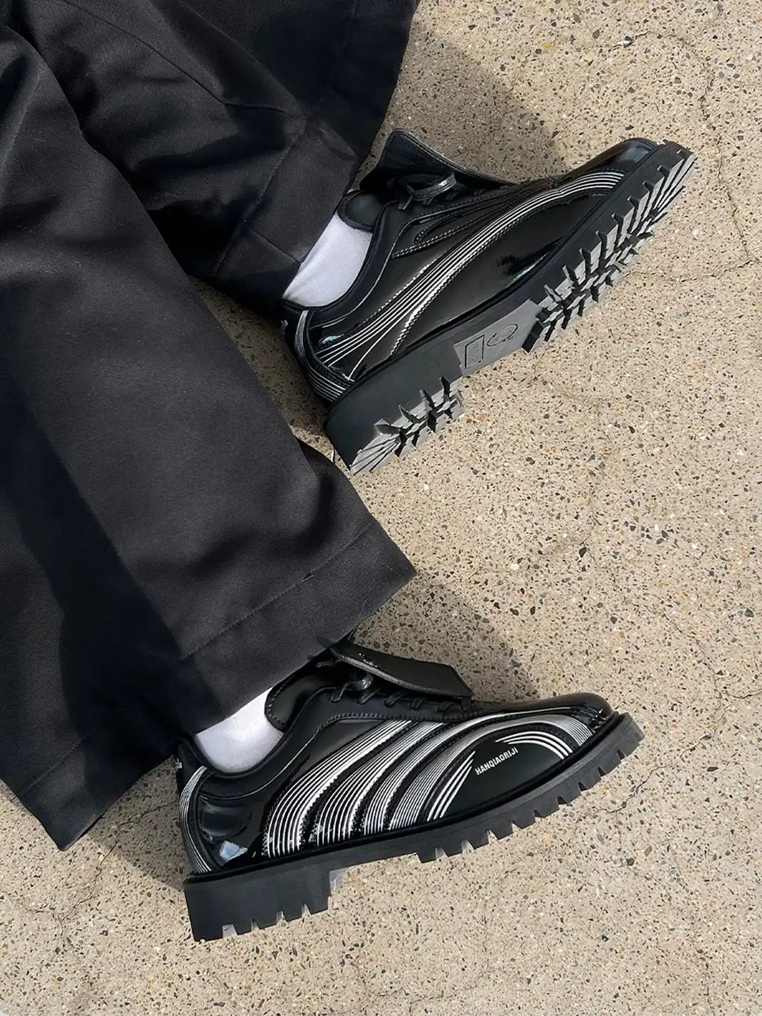 HANQIAORIJI | Genuine Leather Platform Sports Derbys