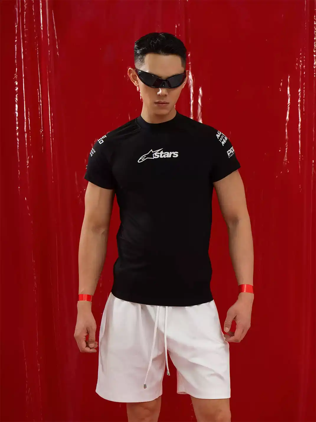 CLP | Racing Letter Print Sports T-Shirt