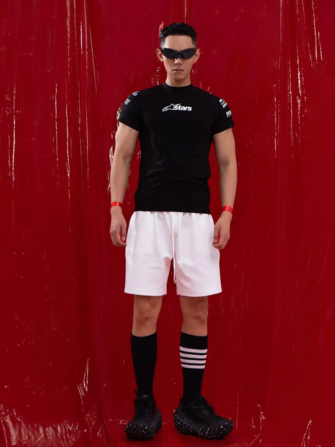 CLP | Racing Letter Print Sports T-Shirt